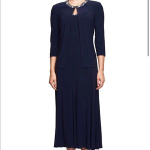 Navy Alex Evenings Dress